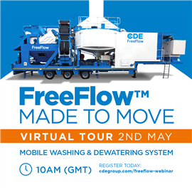 The FreeFlow mobile washing plant webinar image.