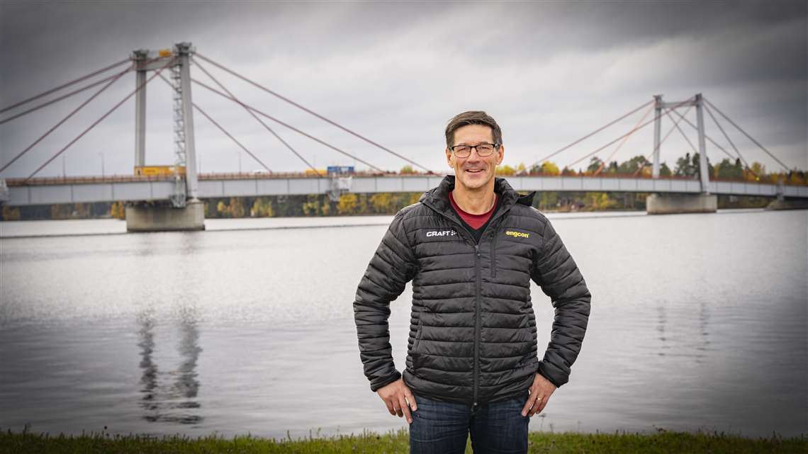 Stig Engström at Strömsundsbron in Sweden