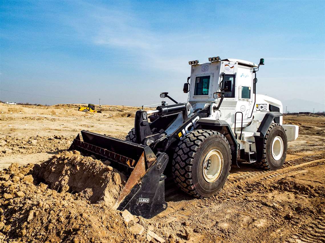 Halo Trust's JCB 457ZX wheeled loading shovel