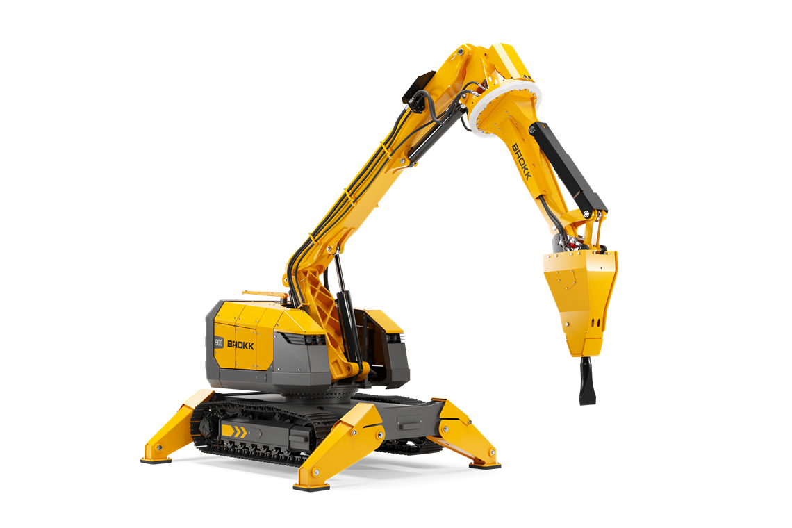 The Brokk 900 Rotoboom demolition robot