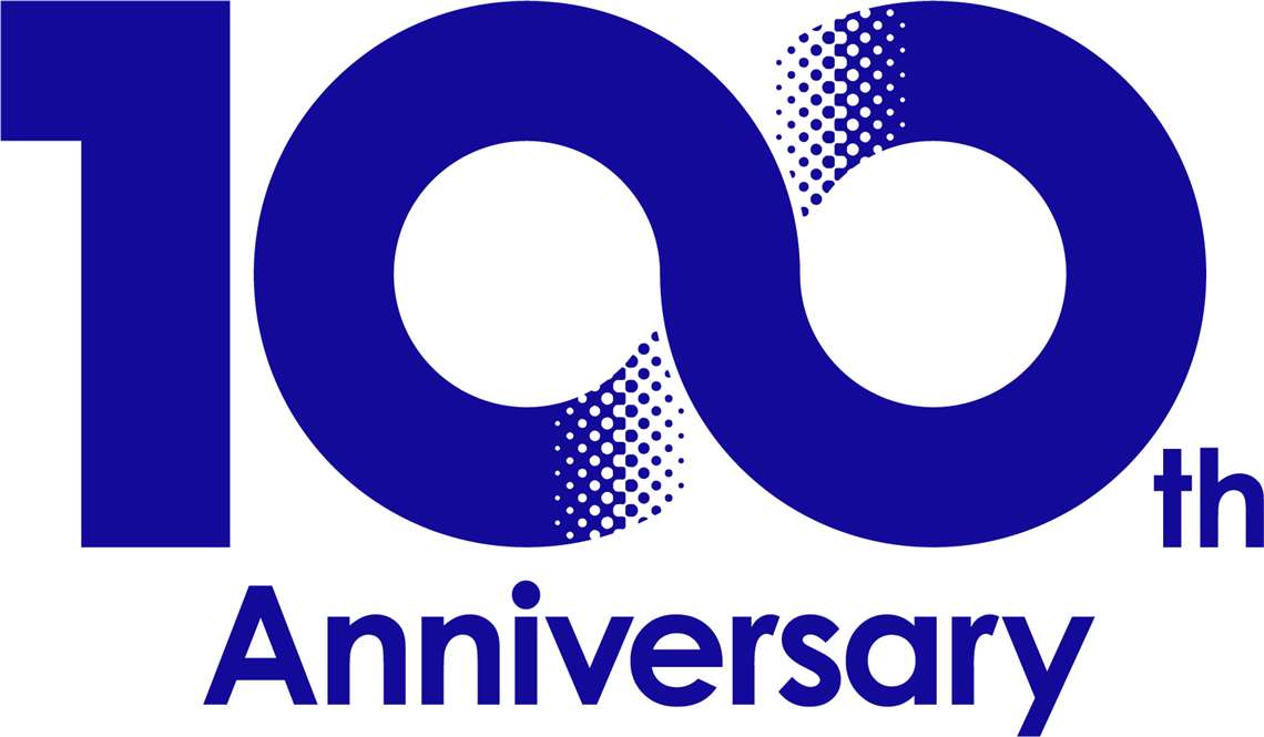 Komatsu 100th anniversary logo