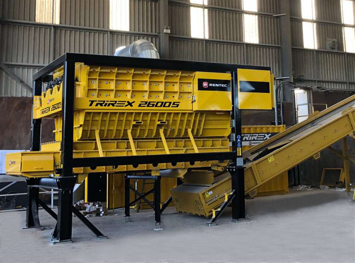 Rentec triple shaft shredder