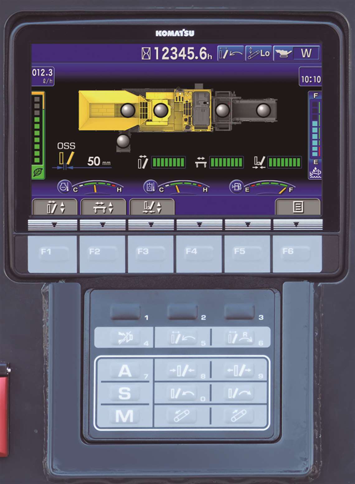 Komatsu BR380JG-3 crusher's monitor panel