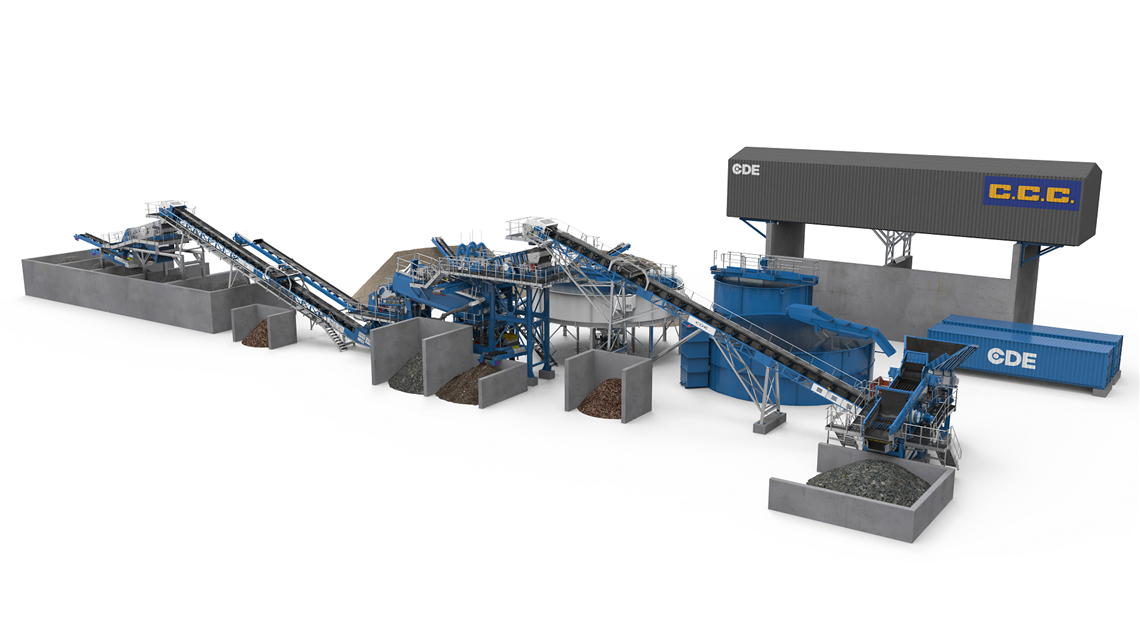 Rendered image of CCC's new wet processing plant from CDE Global