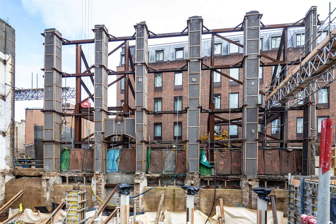 Facade retention in Cantillon's Blossom Street project