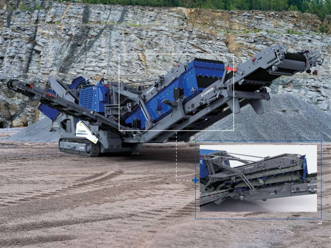 Kleemann double-deck post screening unit on a crusher