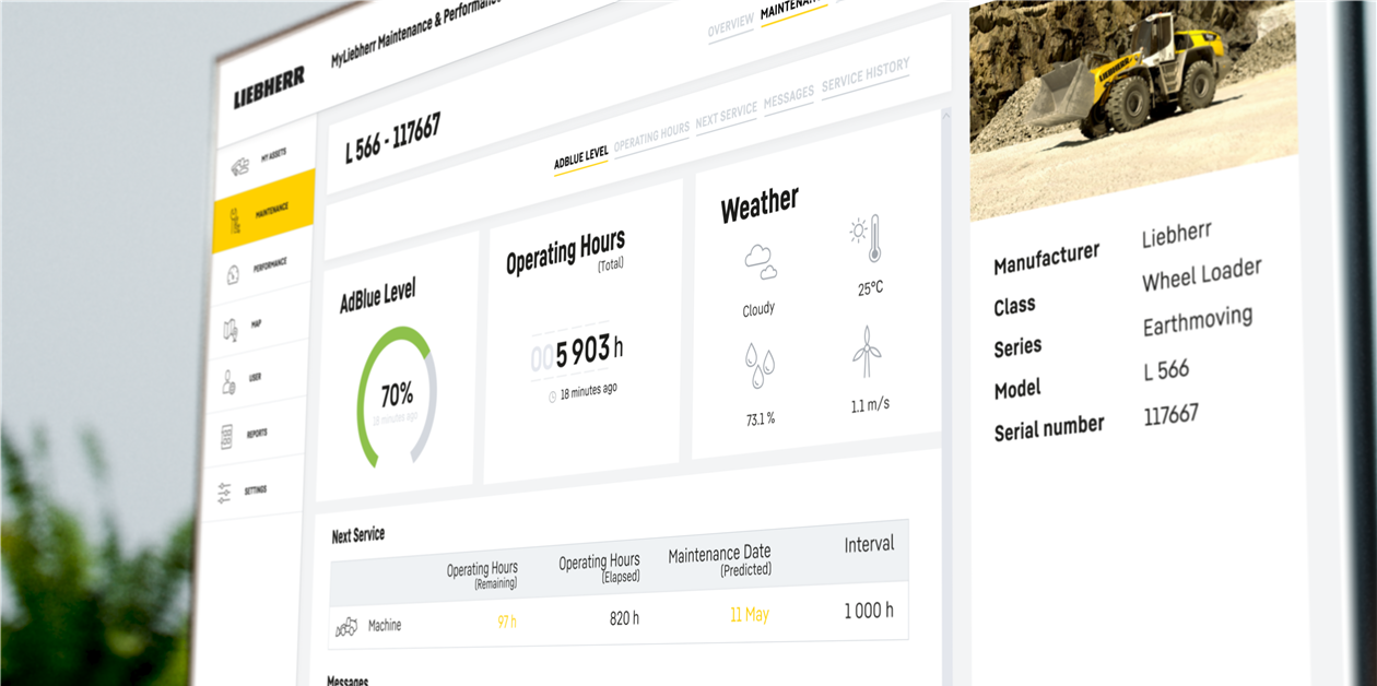 Liebherr expands digital services for machine fleets