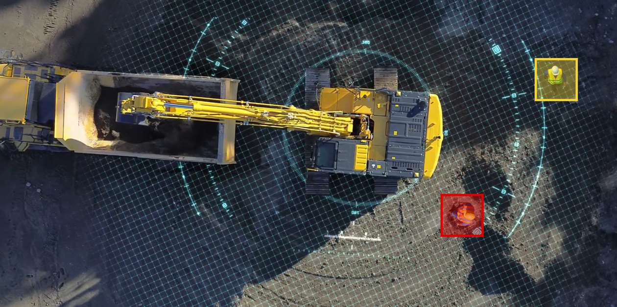 Komatsu debuts new factory-fitted Human Detection System on excavators