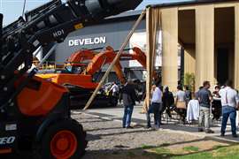 Visitors arrive for the open day at Develon's facility in Chile