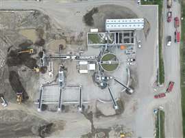And aerial view of Calgary Aggregate Recycling's wash plant