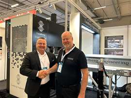 Rainer Rehn, Regional Sales Manager of ZenRobotics and Jorn Tandberg, the CEO of Tandberg Engineering