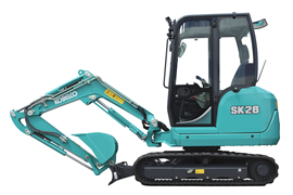 Kobelco's brand new SK26SR-7 mini excavator. 