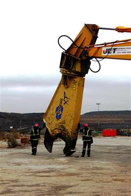 Jet Demolition's shear attachment