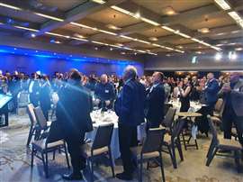Standing ovation at The gala dinner at the World Demolition Awards 2023
