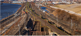 The Sawtooth Bridges in New Jersey, outlined in yellow