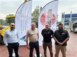 Left to right: David Peterson, RIHAM General Manager and Allan Calvin, RIHAM Operations Manager, along with Joe Cassidy, International Sales Director, and Imran Kazi, Regional Sales Manager, from Powerscreen. (PHOTO: Powerscreen)