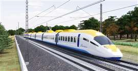 Digital render of a Rail Baltica train
