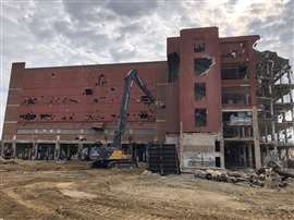 DH Griffin's high reach excavator at the Dan River Mills Site project