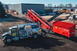 A Finlay crusher and screener on site