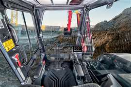 Interior of Yanmar's SV86-7 midi excavator. (Photo: Yanmar)