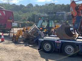 The construction plant involved in the incident at Erith Plant Services