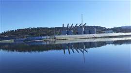 A view of the quarry from across the Torneo rive before demolition began