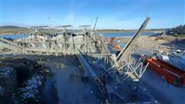 DST dismantling the quarrying facilities at Gouvães Quarry in Portugal.