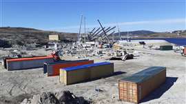 Shipping containers readyh on site at the quarry