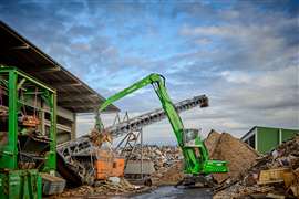 The Sennebogen 830 G material handler