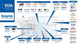 EDA Bauma Munich map of member exhibitors - UPDATED