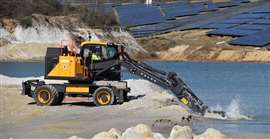 The EWR150 Electric is part of Volvo CE's all-electric lineup at Bauma 2025