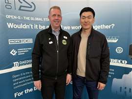 Karl Serneberg, VP of OEM Sales & Marketing at Steelwrist, with Byong-Kyu Min, CEO of TiltPro Corp.