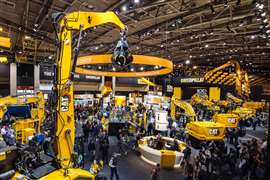 Caterpillar’s vast indoor stand proved to be one of the major attractions for visitors to the exhibition 