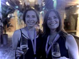 WDS Programme Organiser Leila Steed with Connie Clearwater, Vice President of Marketing, Communications & Business Development at Priestly Demolition Inc
