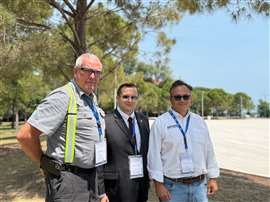 DetX's Ron Gilbert and Dr Anthony Konya with Roland Alford of Alford Technologies and DetX UK