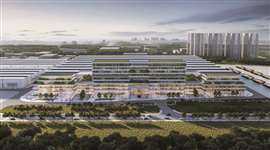 Un rendering digitale del parco industriale progettato da Mesda a Nanning, Cina (immagine per gentile concessione di Mesda)