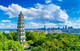 Area panoramica della montagna di Qingxiu, Nanning, Guangxi