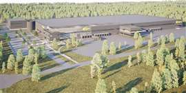 Render of Epiroc's new distribution centre in Örebro, Sweden. Image courntesy Epiroc