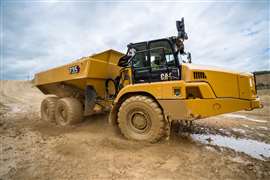 Camión volquete articulado 735 actualizado de Caterpillar (imagen cortesía de Caterpillar)