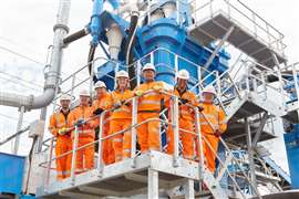 Members of the B&A Group team (from left): Dr Rob Lewis, Marc Large, Stuart Palmer, B&A Group Managing Director Helen Griffin, Darek Filipowicz, Ashley Bruno and Rob Westcott