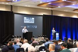 Alex Hadden (left) and Alex Ellison (right) of UK contractor Brown & Mason talked the nuances of the skills shortage, and argued that culture, mentorship from within and fueling the next generation are important factors for the future of the industry.