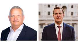 Simon Kesterton (left) will be succeeded by Tom Hinton (right). 