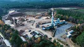 An overhead view of the 40-acre quarry in Eversley