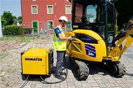 Komatsu ha ampliato la sua gamma di miniescavatori elettrici in Europa con il PC26E-6 (Immagine: Komatsu)
