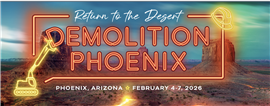 Neon design banner for Demolition Phoenix