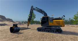AI generated image of excavator working 