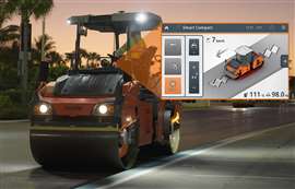 Hamm辊筒的新型Smart Compact Pro选件可实现实时密度测量（图片：维特根集团）