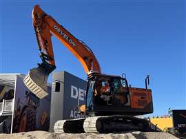 Develon's next-generation DX230-9 excavator at ConExpo 2026 (Image: KHL Group)