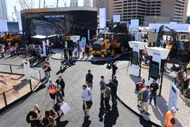 Volvo CE's stand at ConExpo 2026 in Las Vegas, US