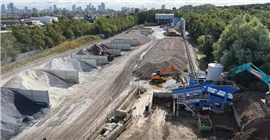 Aerial view of recycling wash plant